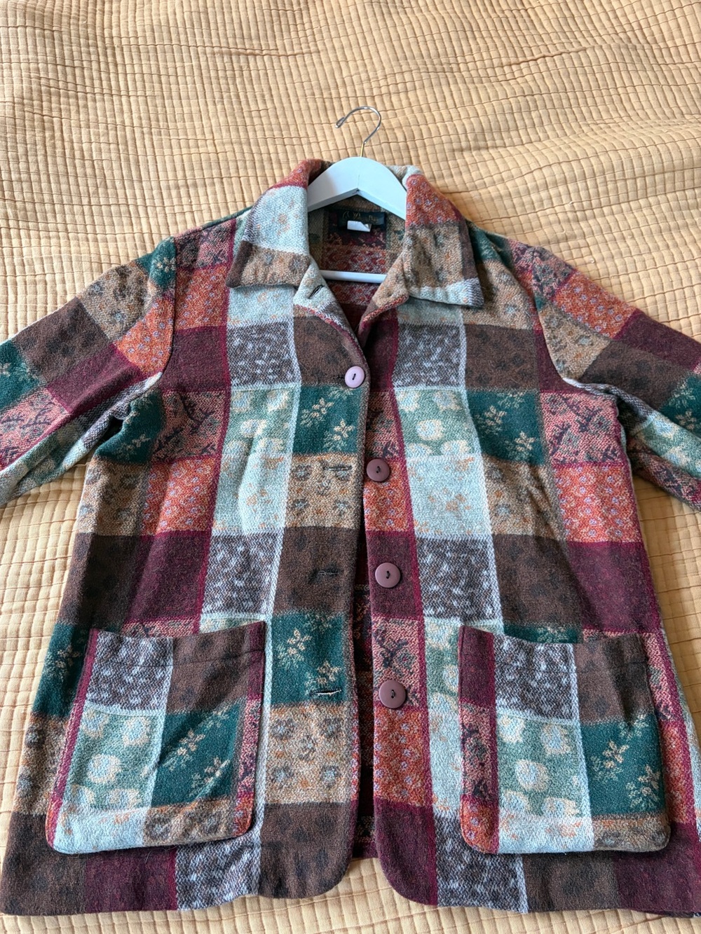 Vintage David Paul New York Patchwork Jacket, size M